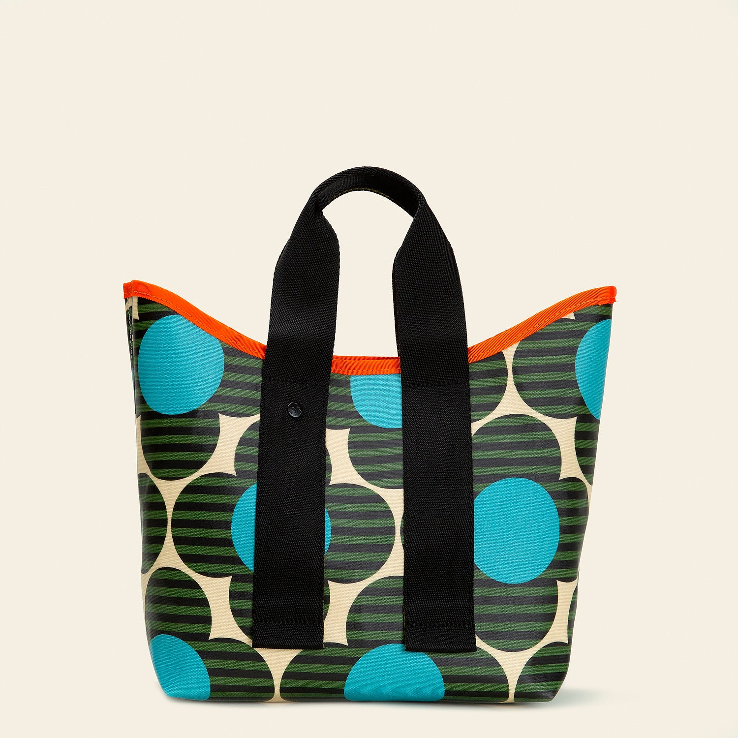 Stylish Medium Tote Bag with Stripe Flower Calypso Print - Perfect for Beach, Work & Everyday Use