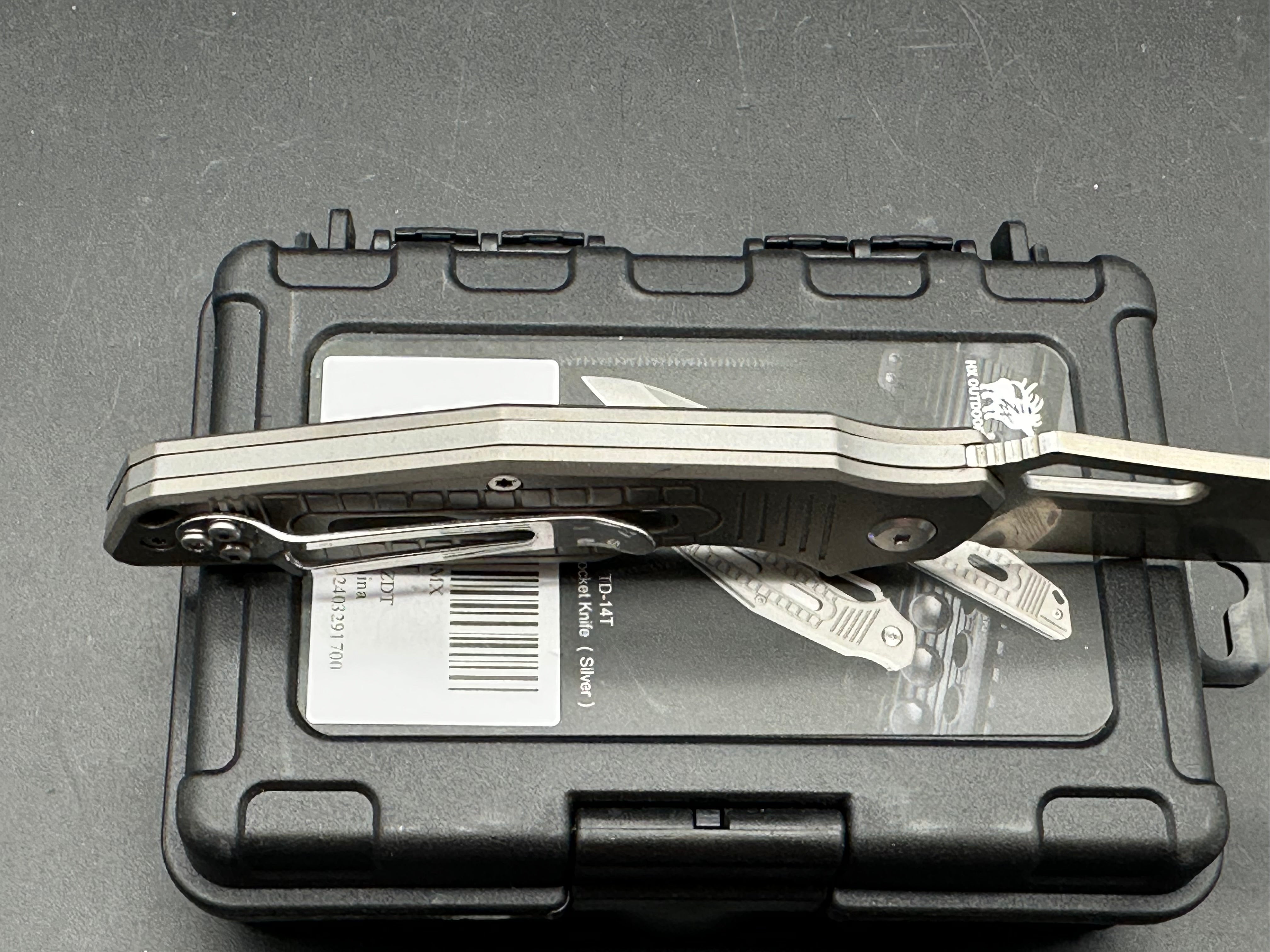 HX Outdoors TD14 Titanium Slip Joint Pocket Knife with D2 Steel Blade - Perfect for Camping, Hiking & Everyday Carry (EDC)