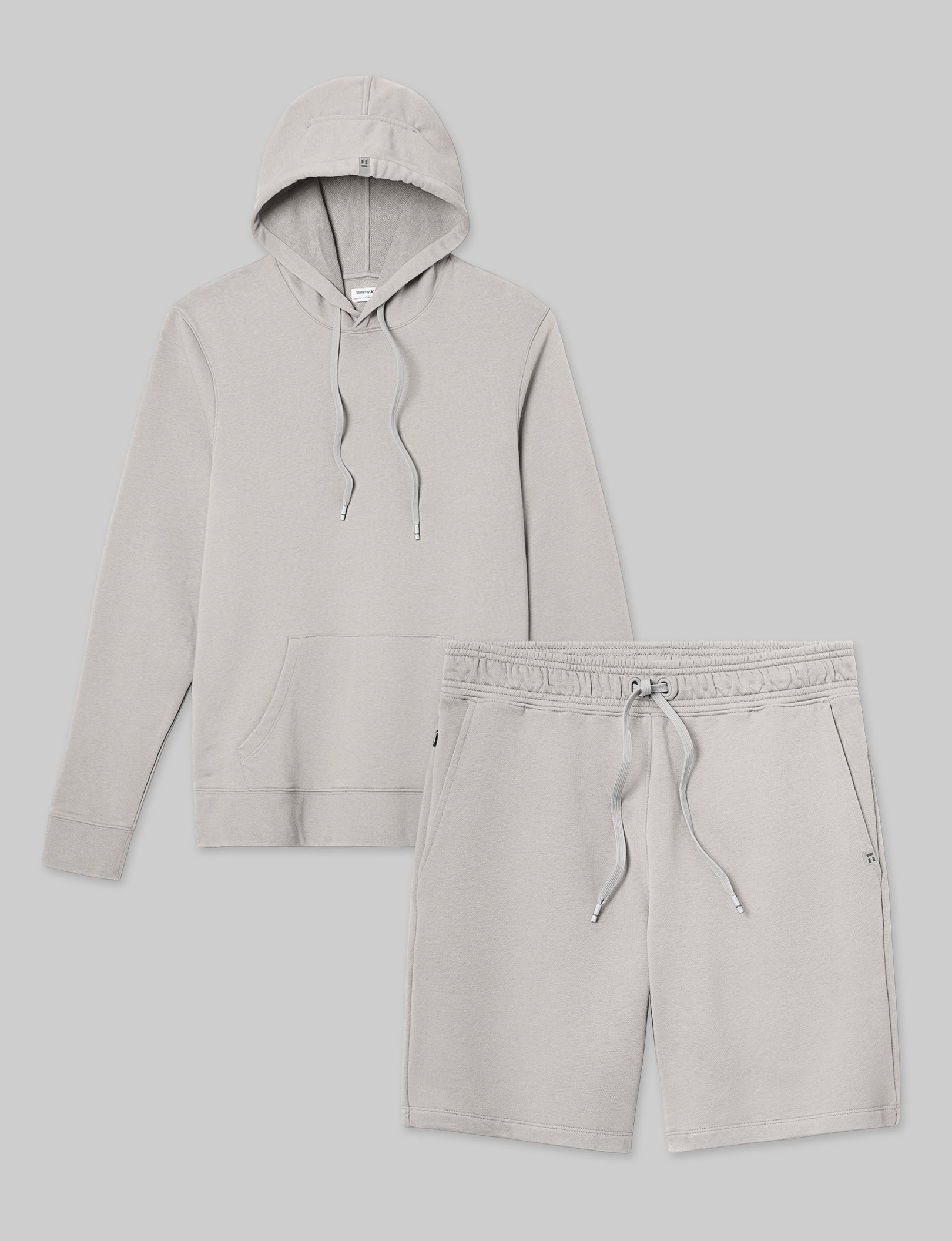 French Terry Hoodie & Shorts Set for Women - Cozy Lounge Wear, Casual Outfit, Athleisure Set - Perfect for Home, Gym, and Running Errands