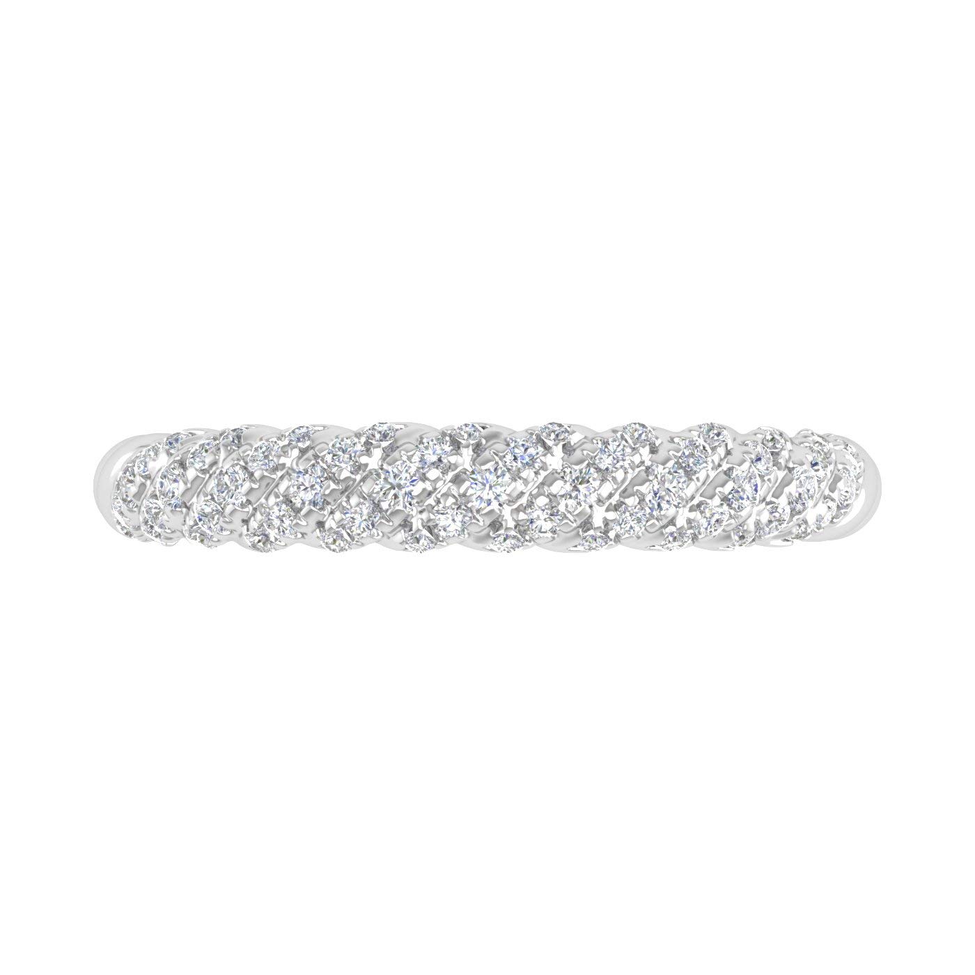 1/4 Carat Diamond Wedding Band Ring for Women in 10K Gold - Elegant Stackable Bridal Ring for Engagement, Anniversary & Everyday Wear