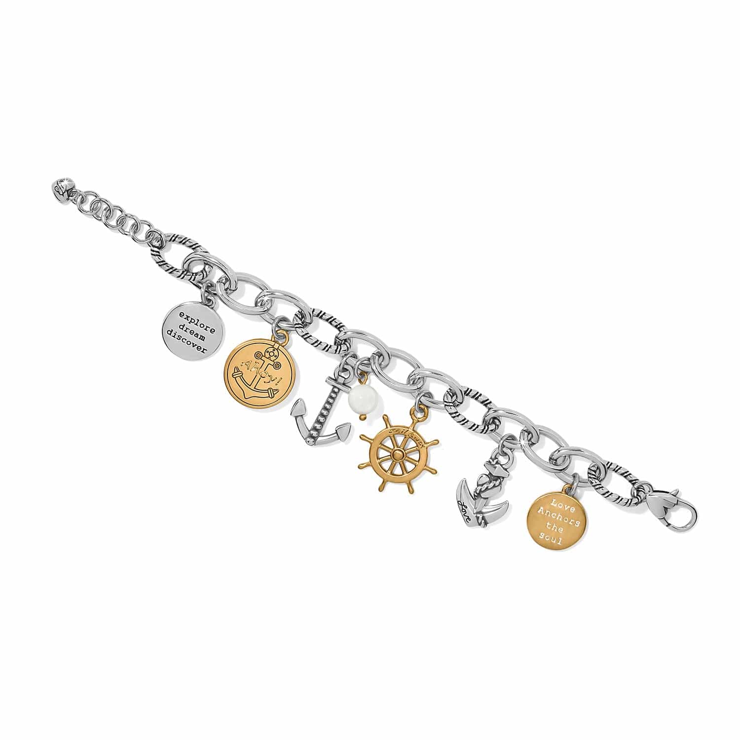 Anchors Aweigh Nautical Charm Bracelet for Women - Sailor Inspired Jewelry Gift for Beach Lovers & Marine Enthusiasts | Perfect for Summer Vacations, Boat Parties & Coastal Weddings