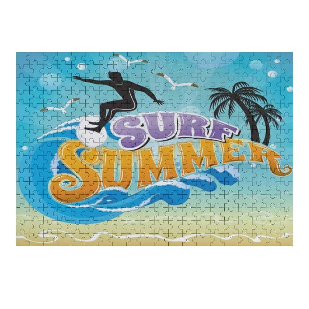 300 Piece Jigsaw Puzzle - Summer Holiday Silhouette Surfers Puzzle for Adults, Teens & Kids | Creative Gift Idea | Fun Family Game | Multiple Sizes Available | Perfect for Birthday Gifts, Family Game Nights & Relaxation Activities