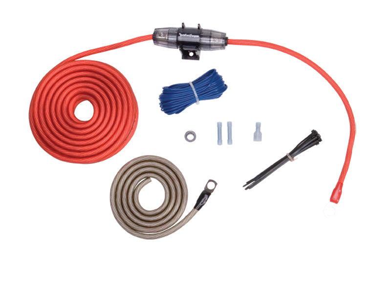 Rockford Fosgate RFK8 Marine Grade 8 Gauge Amplifier Installation Kit - High-Performance Car Audio Wiring for Boats, Trucks & SUVs | Perfect for Marine & Off-Road Vehicle Sound Systems