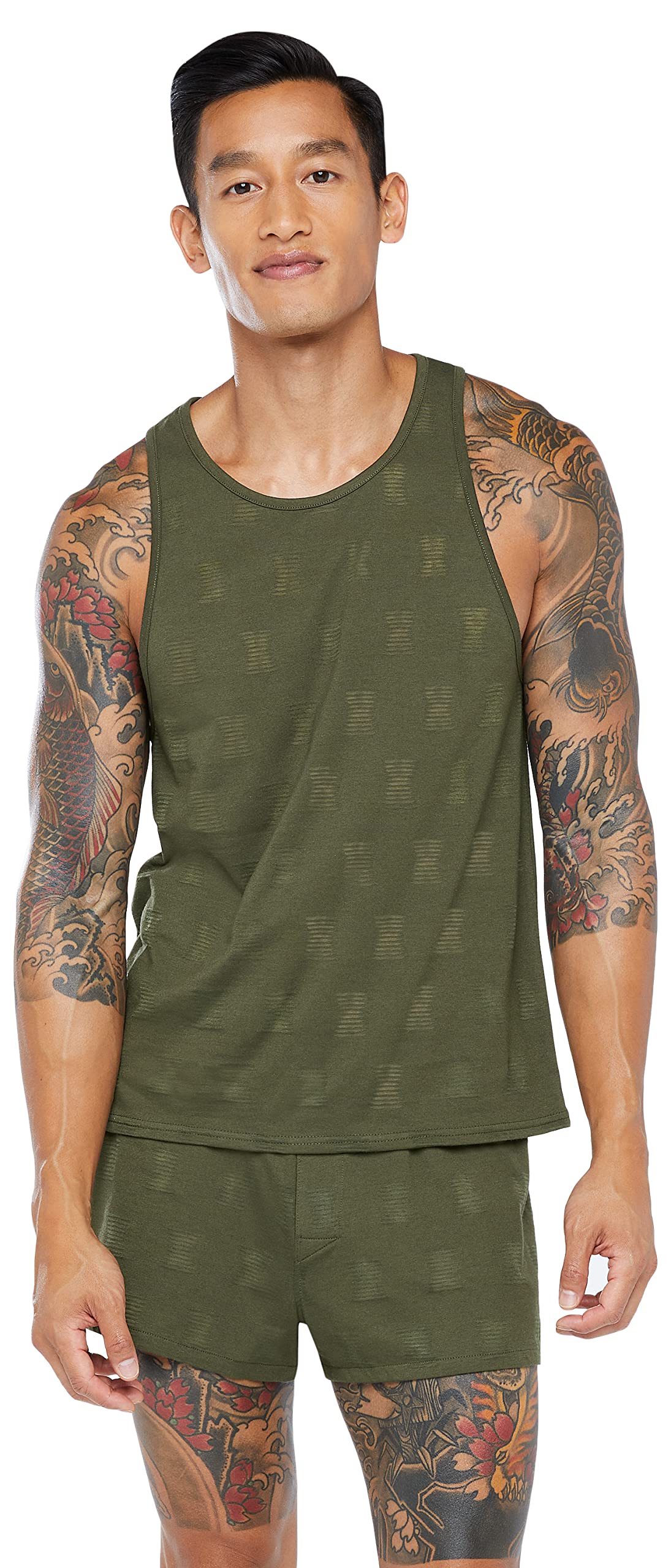 Savage X Men's Sheer Sleep Tank Top - Breathable & Comfortable Nightwear for Lounge & Sleep - Perfect for Home Relaxation & Bedtime Comfort