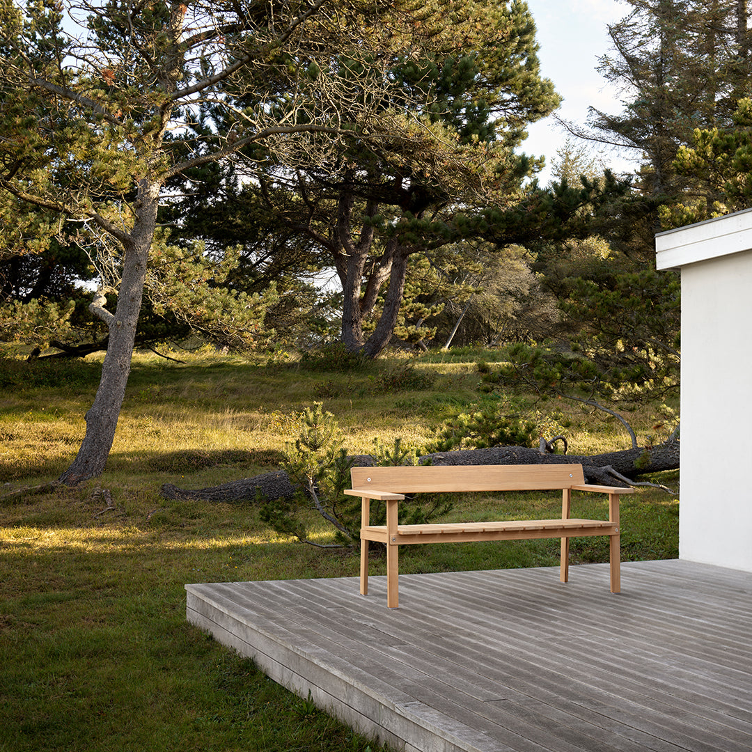 GL101 Timbur Outdoor Bench - Durable Teak Wood Garden Bench for Patio, Deck, Backyard - Weather-Resistant & Comfortable Seating for Outdoor Relaxation