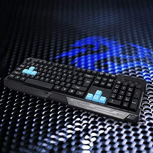 UniFire V60 Waterproof 2.4G Wireless Gaming Keyboard and Mouse Combo with DPI Control - Ergonomic Design for PC, Laptop, Desktop - Perfect for Gaming, Office Work, and Home Use (Black)