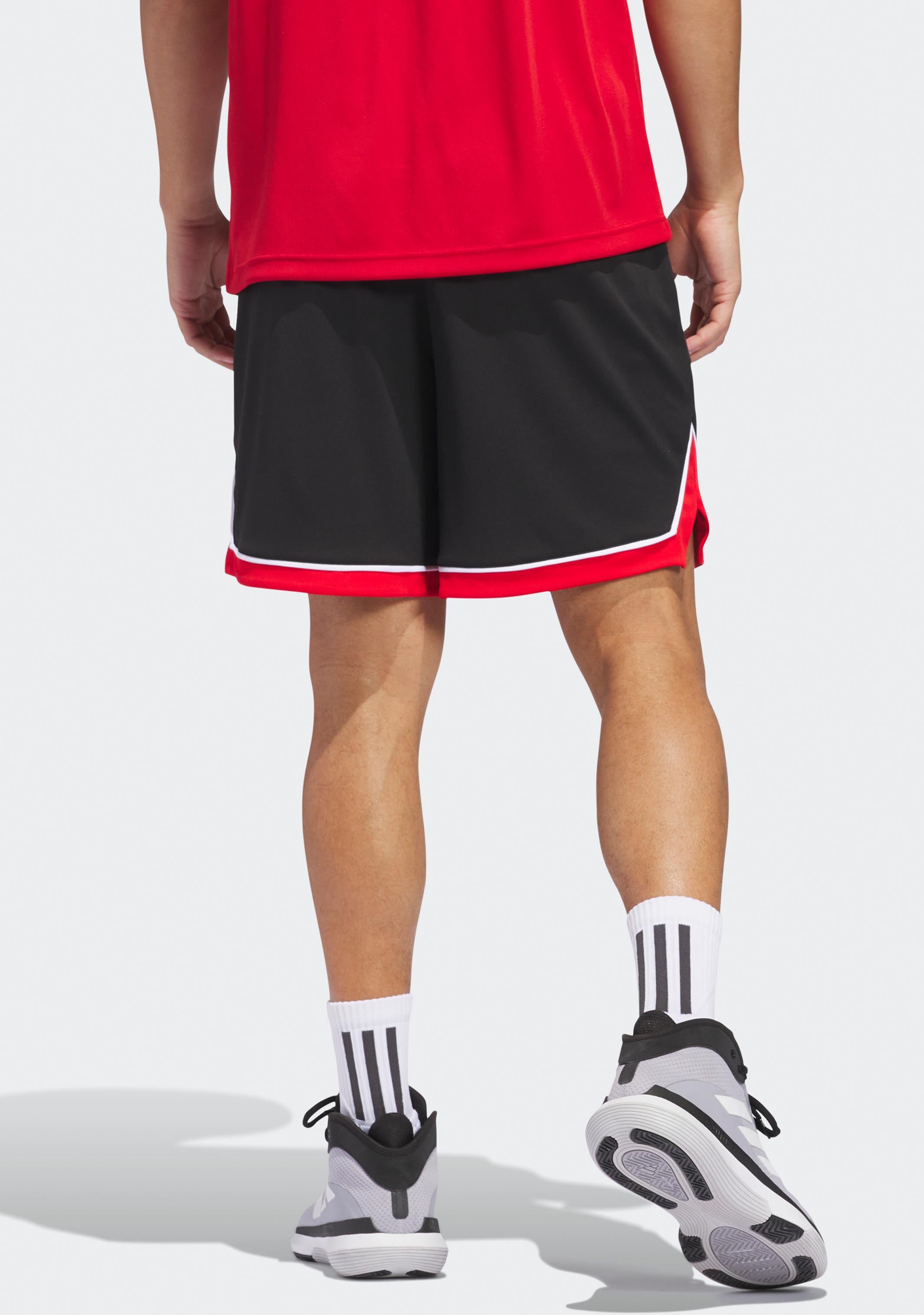 Adidas Men's Basketball Shorts - Breathable Quick-Dry Sports Shorts with Badge of Sport Logo | Perfect for Training, Gym Workouts & Casual Wear