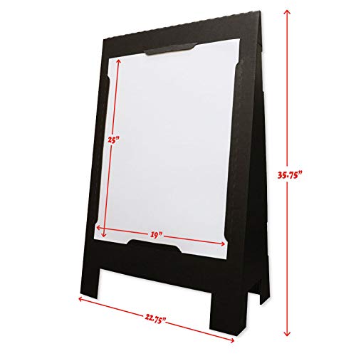 10 Pack A-Frame Sign Stands - Disposable Cardboard CoraSign for Sidewalk Advertising, Store Promotions & Event Displays