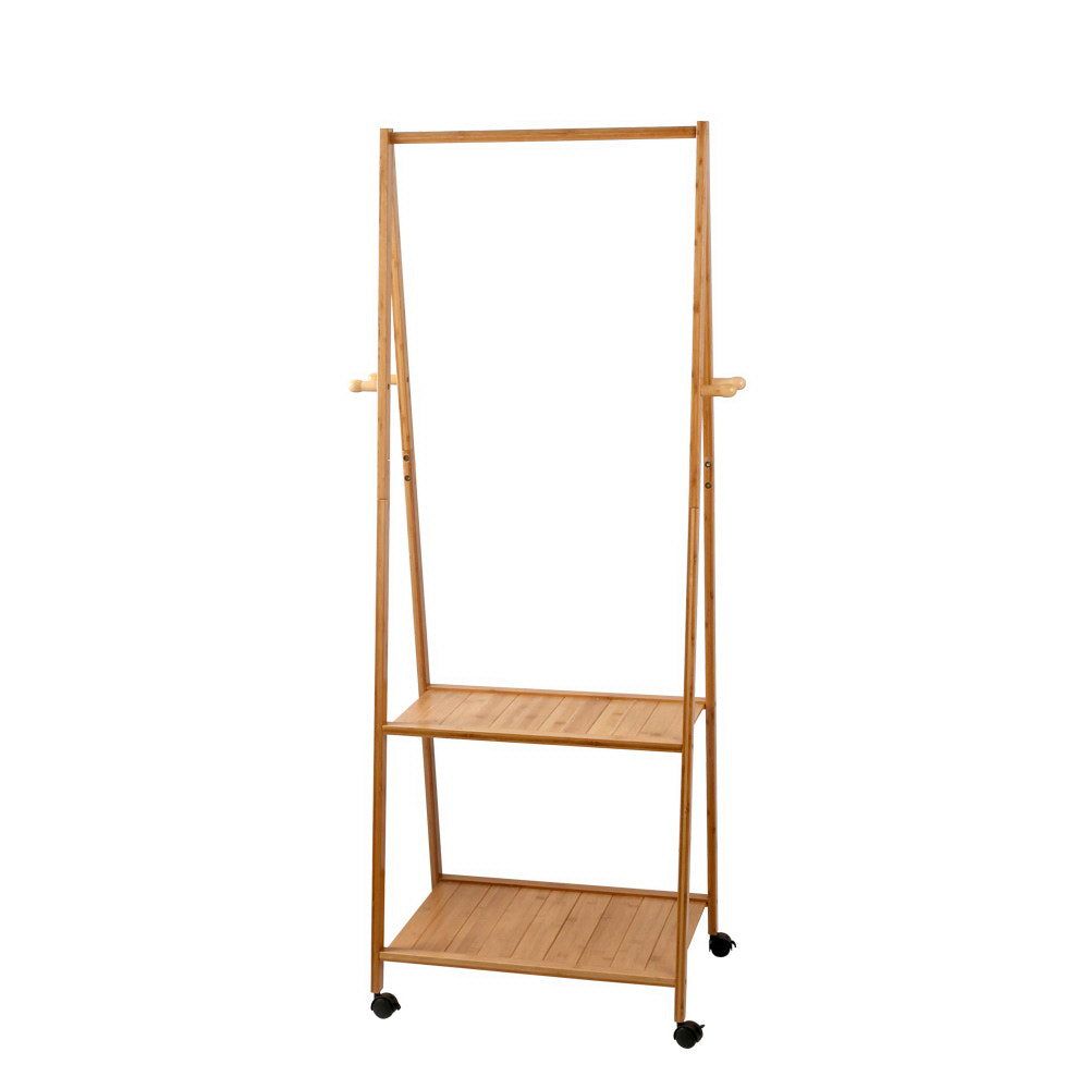 Artiss Bamboo Clothes Hanger Stand - Wooden Garment Rack for Closet Organization & Clothing Display - Perfect for Bedroom, Boutique, or Retail Store Use