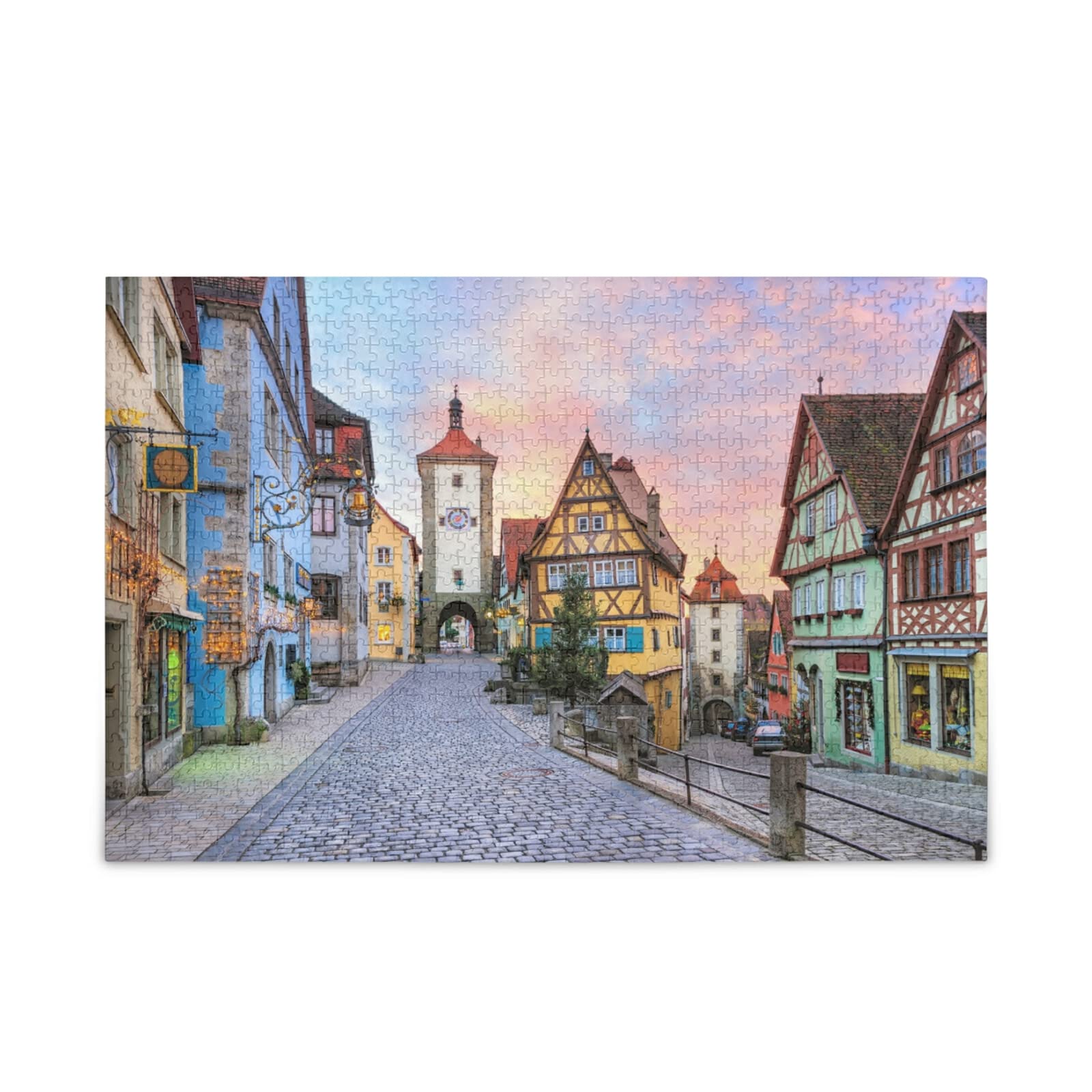 500 Piece Rothenburg Germany Jigsaw Puzzle for Adults – Challenging Scenic Puzzle for Relaxation & Stress Relief – Perfect for Family Game Night & Home Decor