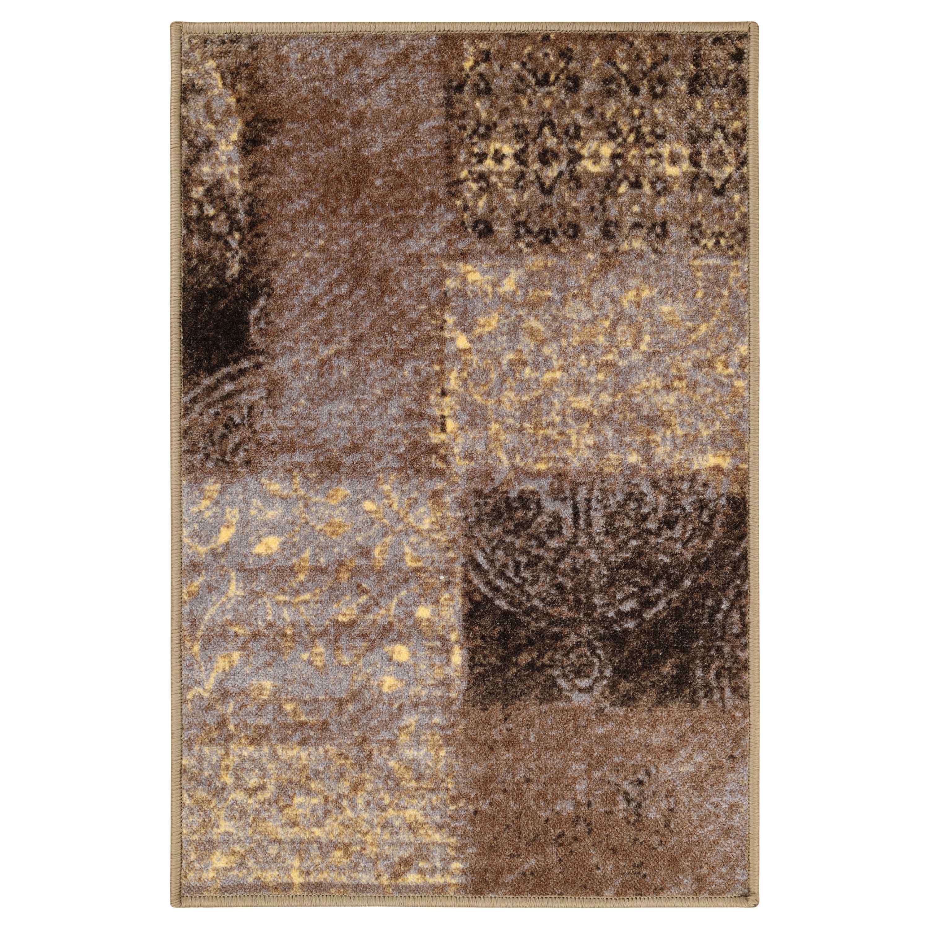 Hadley Damask Geometric Checkered Indoor Area Rug - Non-Slip Living Room Carpet, Bedroom Runner Rug for Home Decor (5'x8') - Perfect for Hallways, Entryways & Cozy Spaces