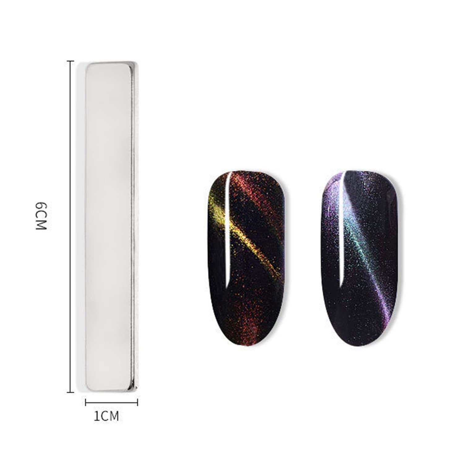 DANNEASY 8pcs 3D Cat Eye Magnetic Gel Polish Set with Nail Magnet Wand - Nail Art Design Tools for Stunning Manicures at Home or Salon