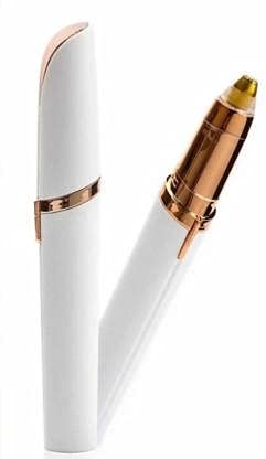 Mi 2 Portable Painless Electric Eyebrow Trimmer for Women - Battery Powered Facial Hair Remover, White (21.5 x 10.1 x 4.7 cm) - Perfect for Travel, Home & Salon Use