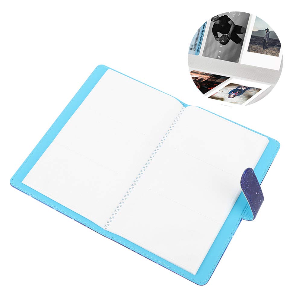 3in PU Leather Photo Album for Mini 11/8/9/7s/25/70/90 Camera - 96 Pockets Bank Card Storage Book (Shining Starry Sky Design) | Compact Photo Organizer for Polaroid, Instax & Credit Cards | Perfect for Travel, Scrapbooking & Memory Keeping
