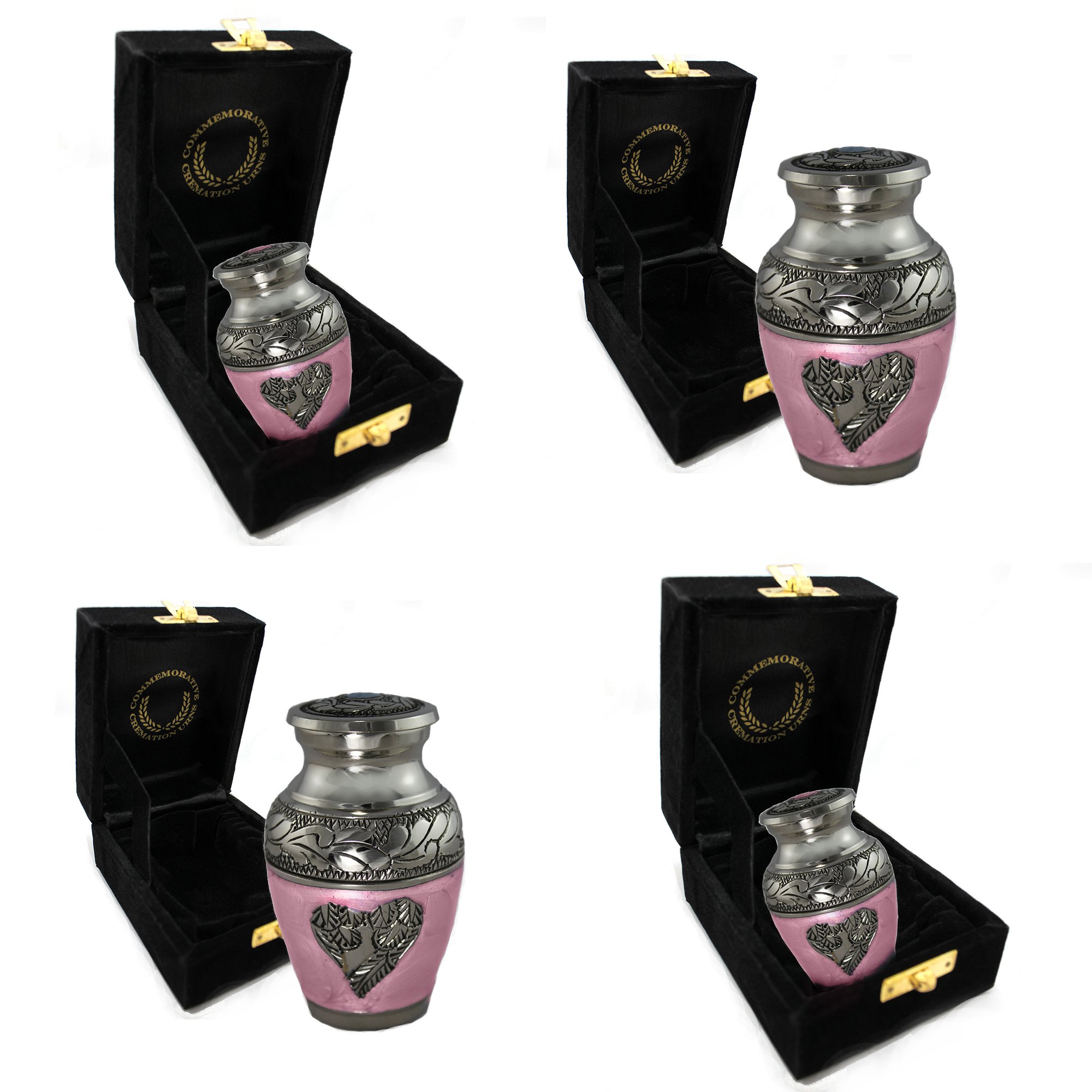 Pink Loving Angel Keepsake Urn for Human Ashes - Velvet Gift Box Included - Memorial Cremation Urn for Loved Ones - Perfect for Home Memorials, Funeral Services & Keepsake Display