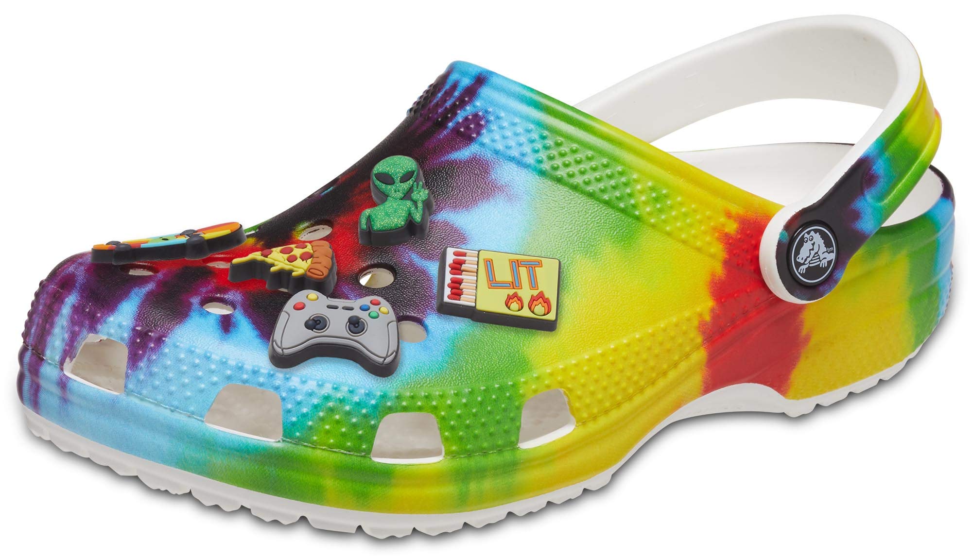 Crocs Classic Clog for Men & Women with 5-Pack Jibbitz Charms - Comfortable Slip-On Shoes for Casual Wear, Gardening, and Outdoor Activities
