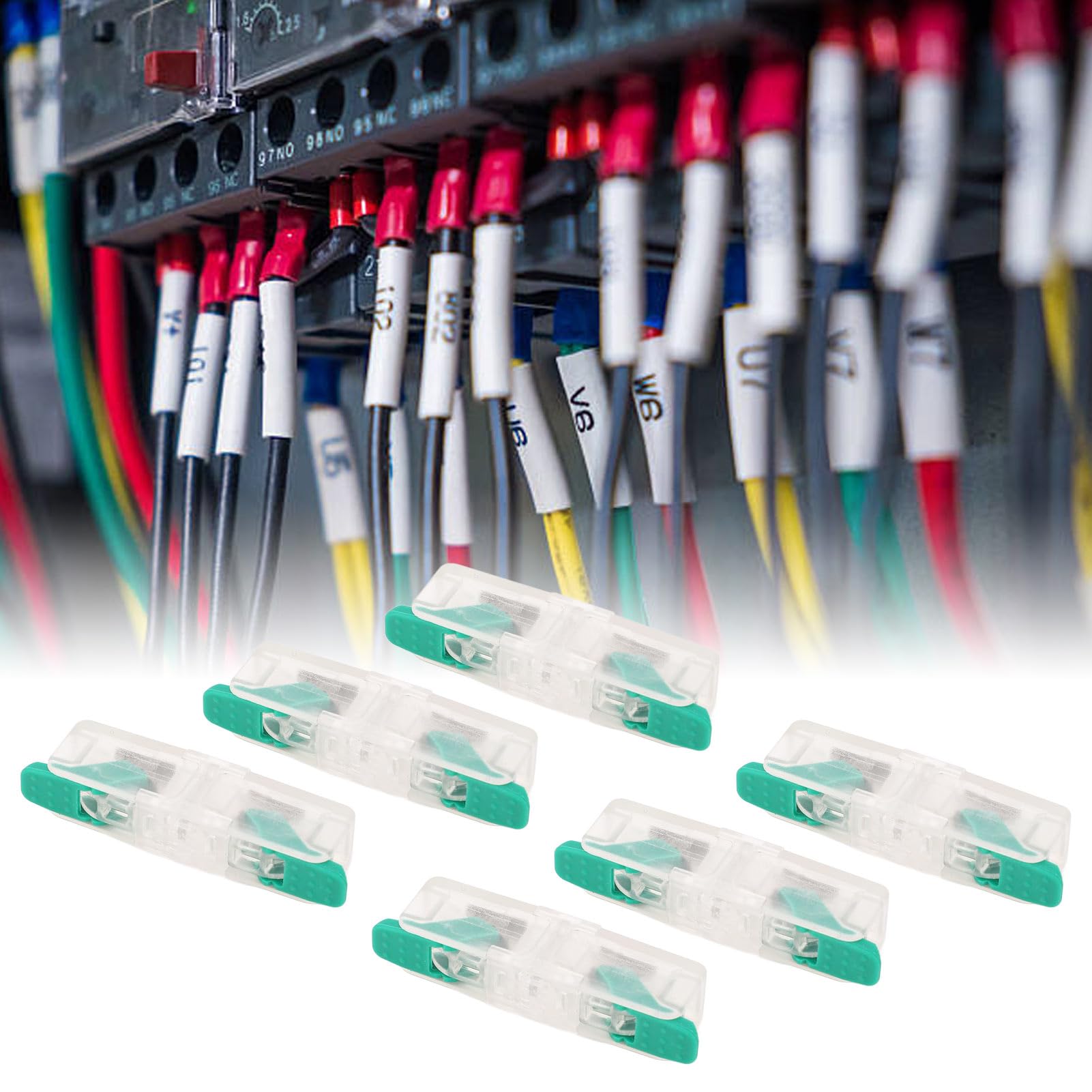 20PCS Reusable Lever Wire Connectors 450V Compact Inline Quick Connect Splicing Wire Conductor Connectors for 10-20 AWG Wire Connections - Ideal for Home Electrical Wiring, DIY Projects, and Automotive Applications