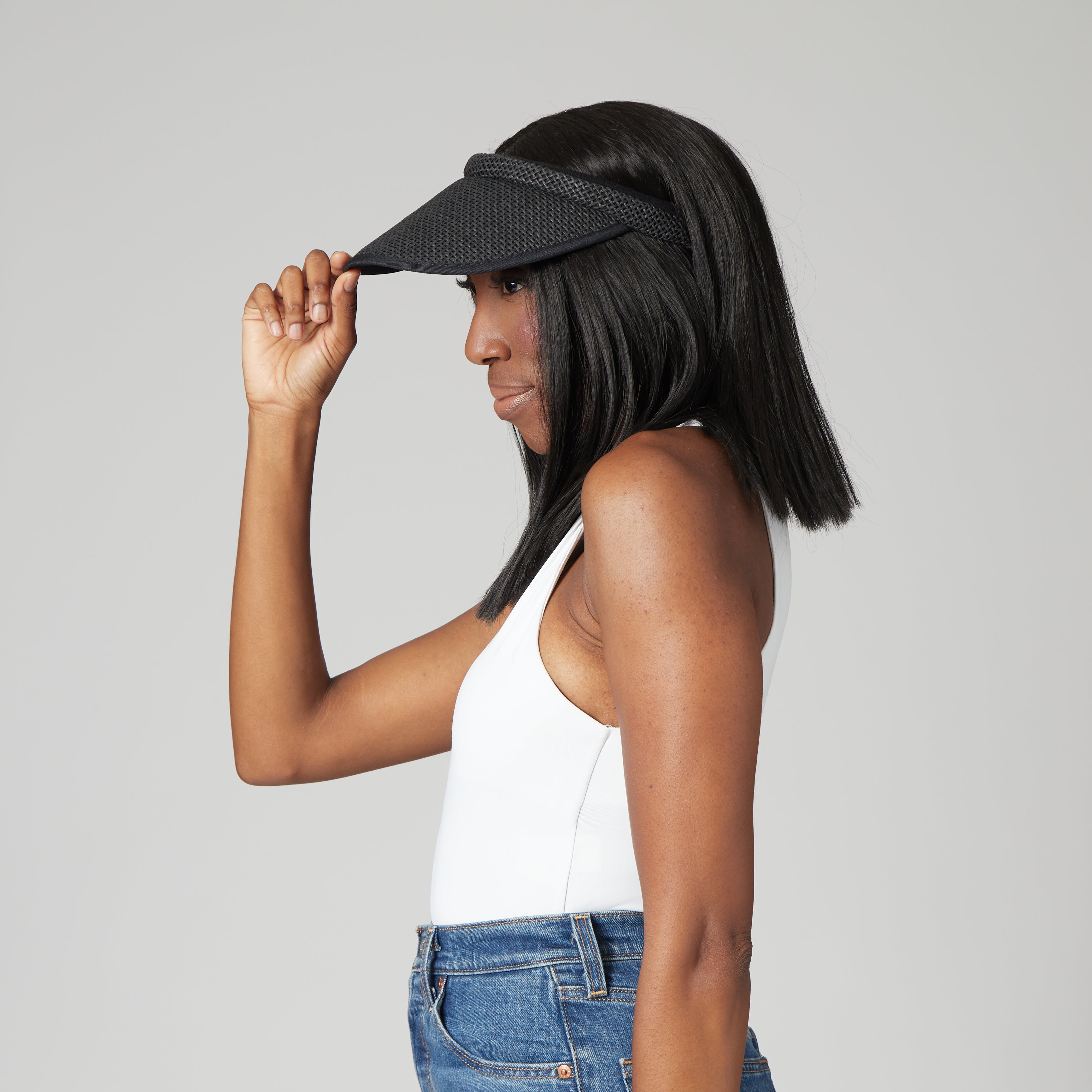 Women's Woven Paper Clip-On Sun Visor Hat - Stylish UV Protection for Outdoor Activities, Beach, Golf & Driving