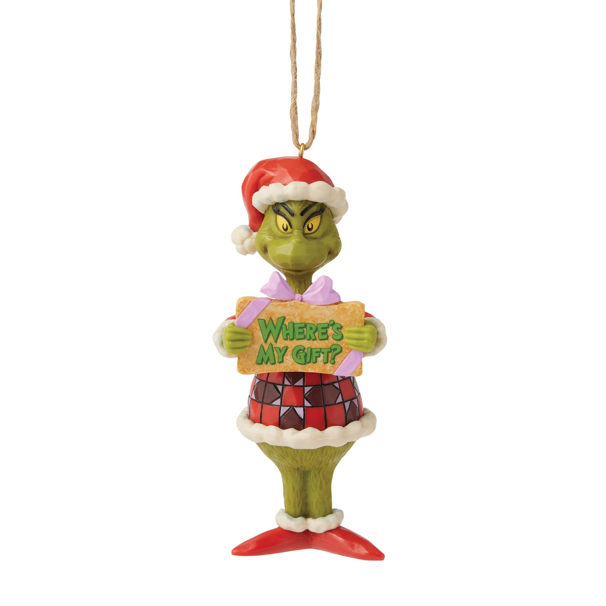 Grinch Christmas Message Ornament - Festive Holiday Decor for Tree, Gift, and Home - Perfect for Xmas Party & Family Gatherings