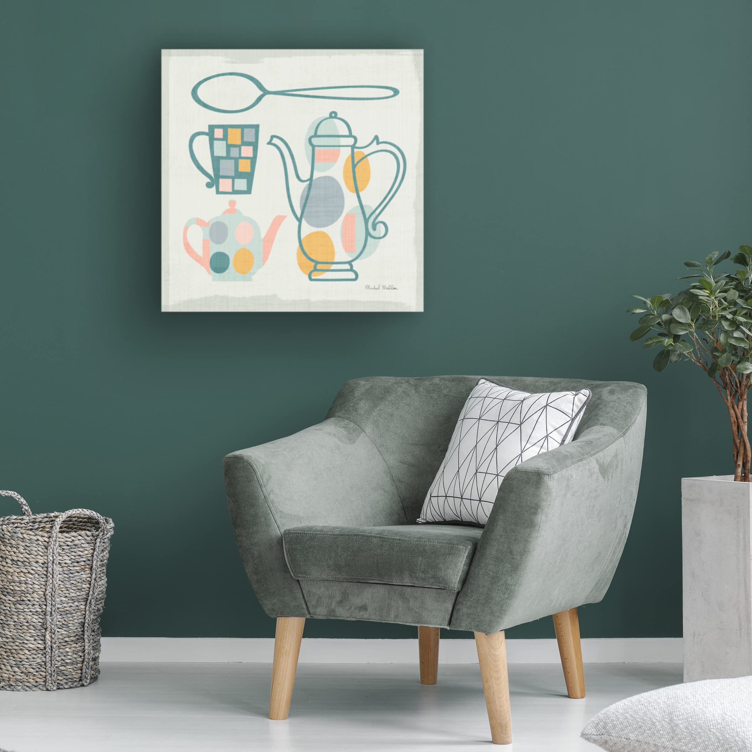Michael Mullan 'Modern Kitchen IV Pastel' Canvas Wall Art Print - Vibrant Kitchen Decor for Home, Dining Room & Office | Trademark Fine Art Collection