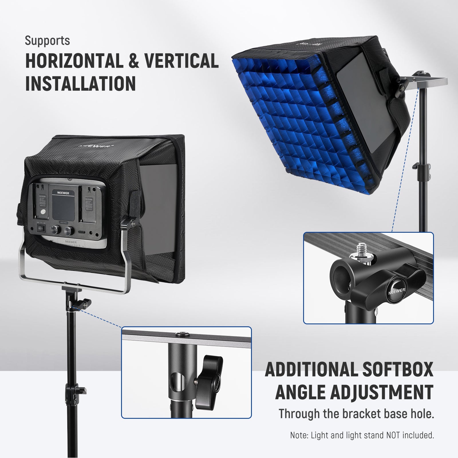 NEEWER NS4S Upgraded Softbox Diffuser for NL660 RGB660 PRO Photography Lighting - Perfect for Studio, Portrait, and Video Lighting Setup
