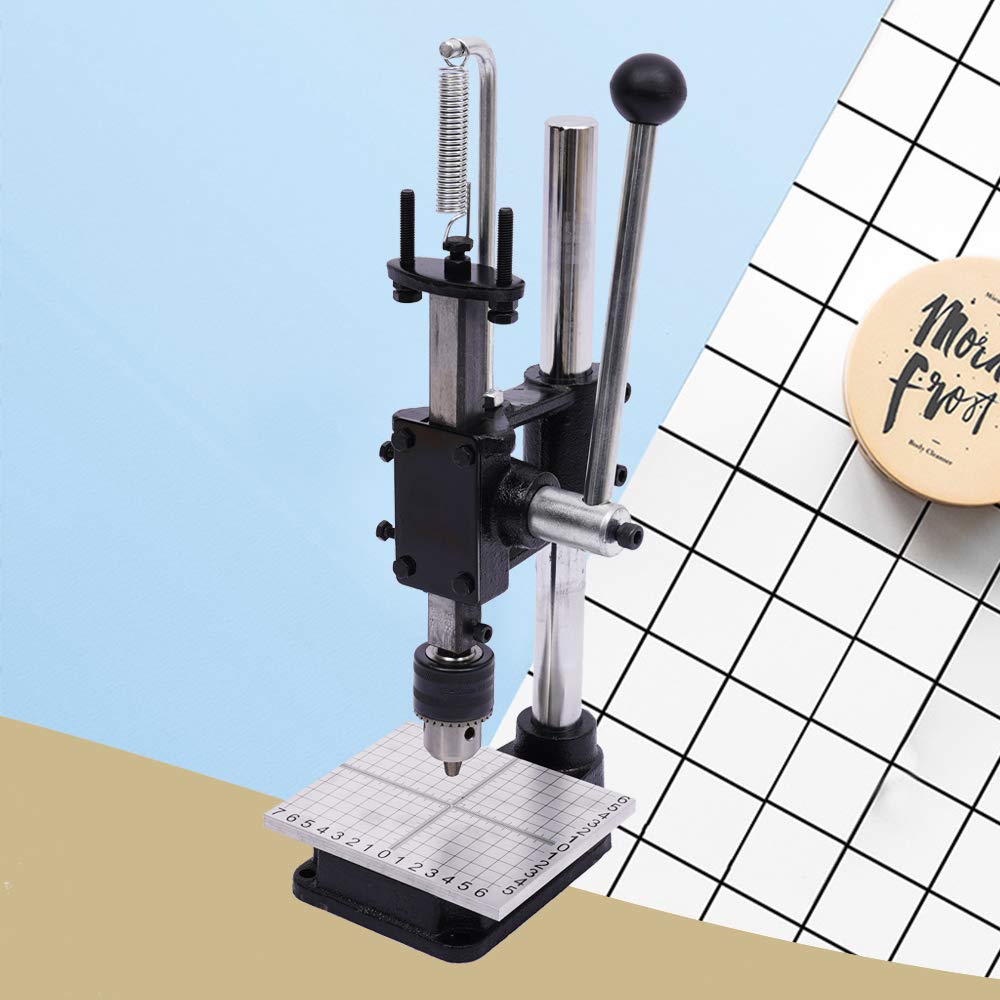 Professional Manual Leather Punching Machine - Heavy Duty Hole Punch Stamping Press Tool for DIY Leather Crafting (Includes Scale Plate + PP Plate) | Perfect for Leatherworking, Belt Making, Shoe Repair & DIY Projects