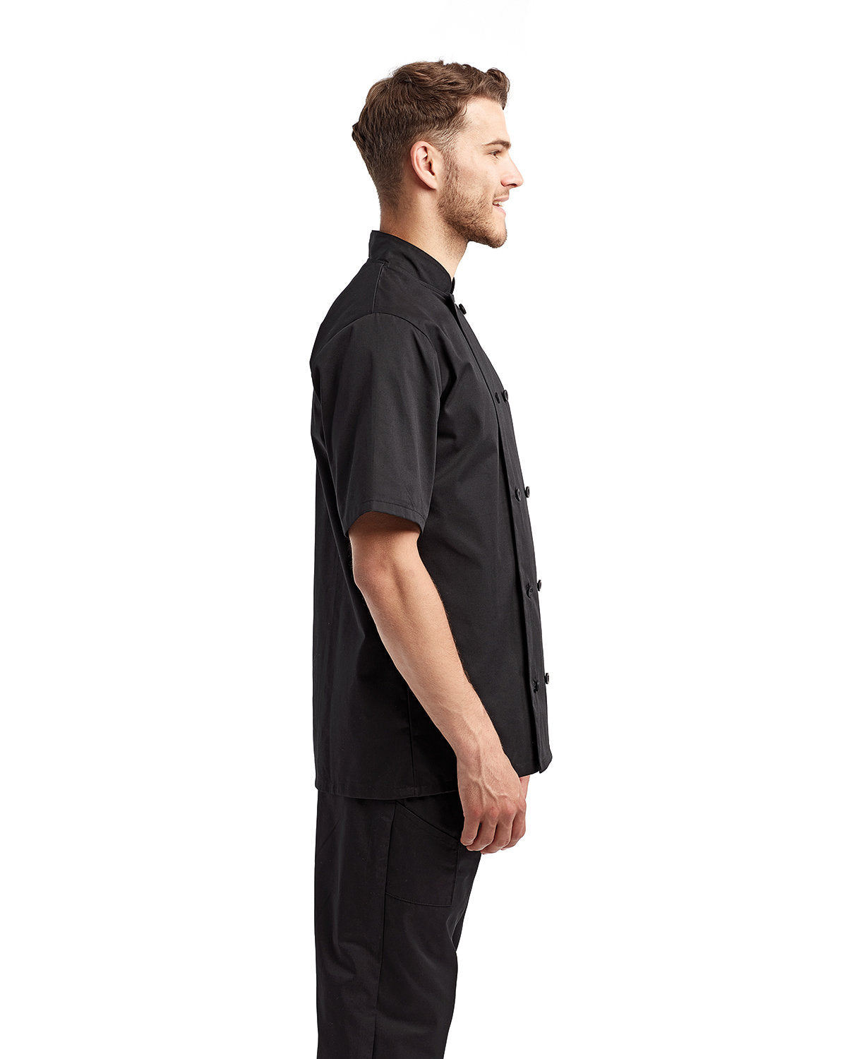 Reprime RP656 Unisex Short Sleeve Chef Coat - Eco-Friendly Recycled Polyester for Professional & Home Cooking - Restaurant Kitchen & Culinary School Apparel