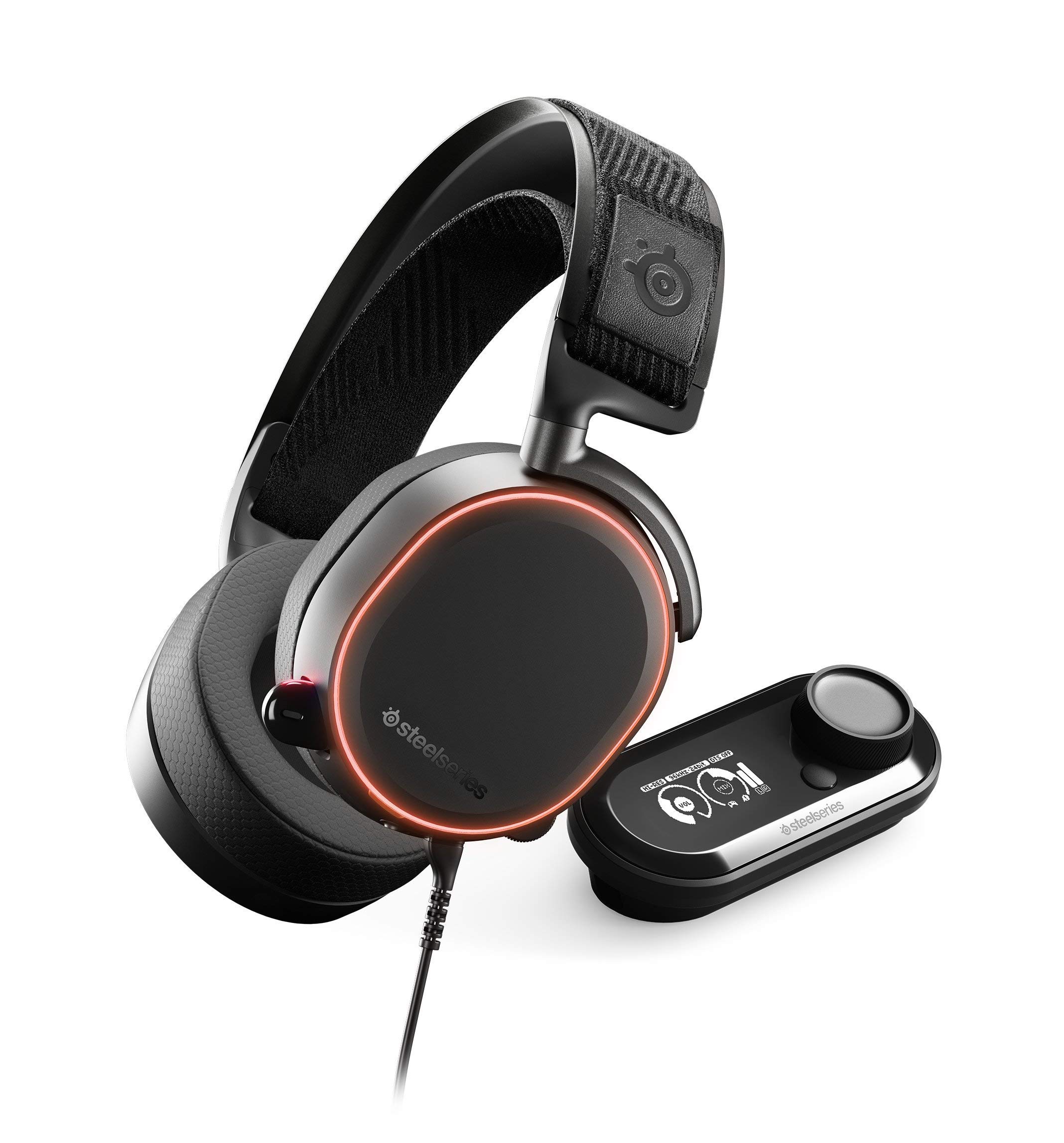 SteelSeries Arctis Pro + GameDAC Hi-Res Gaming Headset with DAC Amplifier - Certified for PS4, PS5, PC & Mac - Premium Audio for Competitive Gaming, Streaming & Music Production