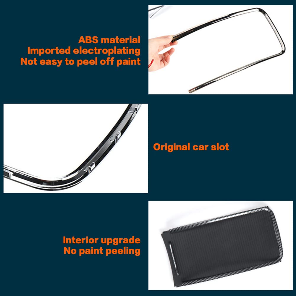 Zcargel ABS Plastic Carbon Fiber Cup Holder Trim Strip for 2009-2013 Chevy Lacrosse - Interior Car Accessory Upgrade for Armrest Box & Cup Holder Frame Panel | Perfect for Road Trips & Daily Commutes