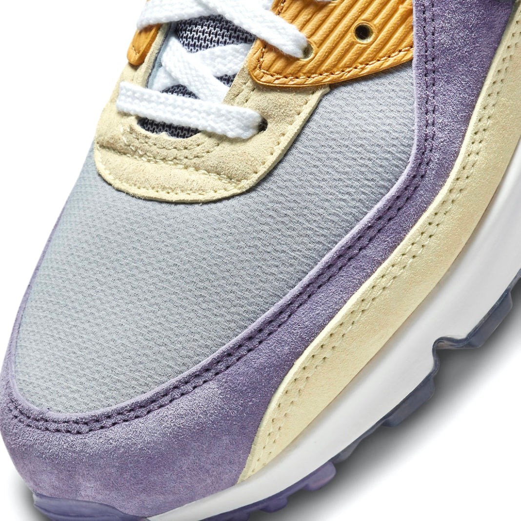 Nike Air Max 90 Men's Running Shoes - Court Purple & Lemon Colorway - Comfortable Cushioned Sneakers for Gym, Workout & Casual Wear