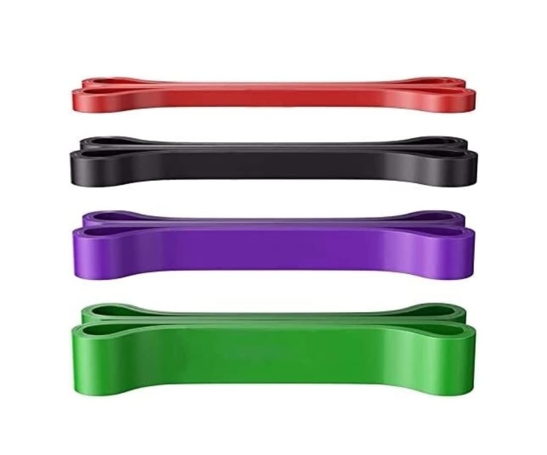 Premium Resistance Bands Set of 4 - Heavy Duty Exercise Bands for Strength Training, Physical Therapy & Home Workouts - Stretchable Fitness Bands for Men & Women (Multi-Color) | Perfect for Gym, Yoga, Pilates & Rehabilitation