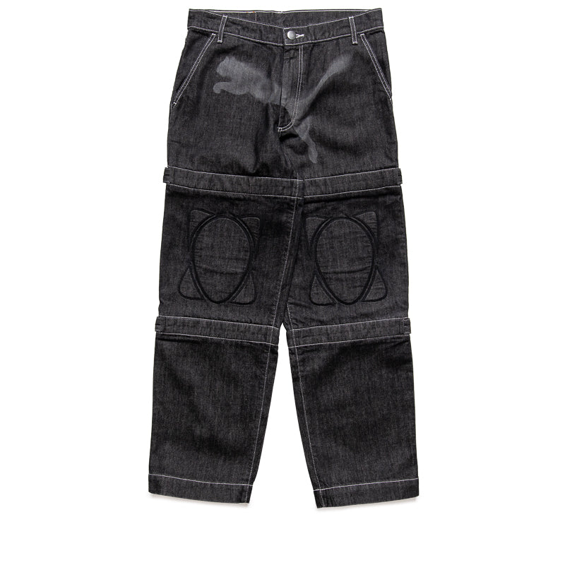 ASAP Rocky x Puma Knee Pad Pants - Black & Denim Color for Streetwear, Skateboarding & Urban Fashion