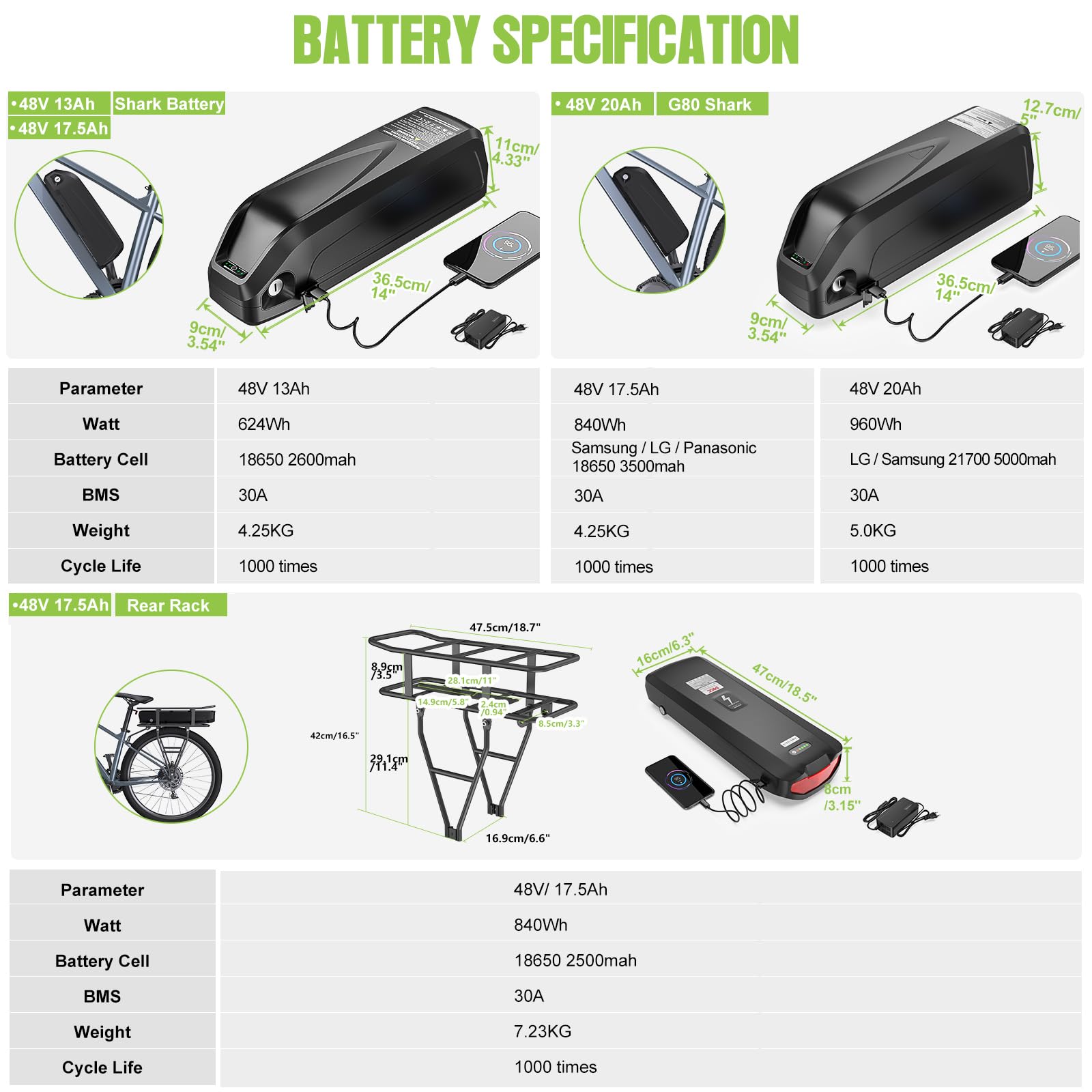 BAFANG 48V 500W Front Hub Motor Electric Bike Conversion Kit for 26