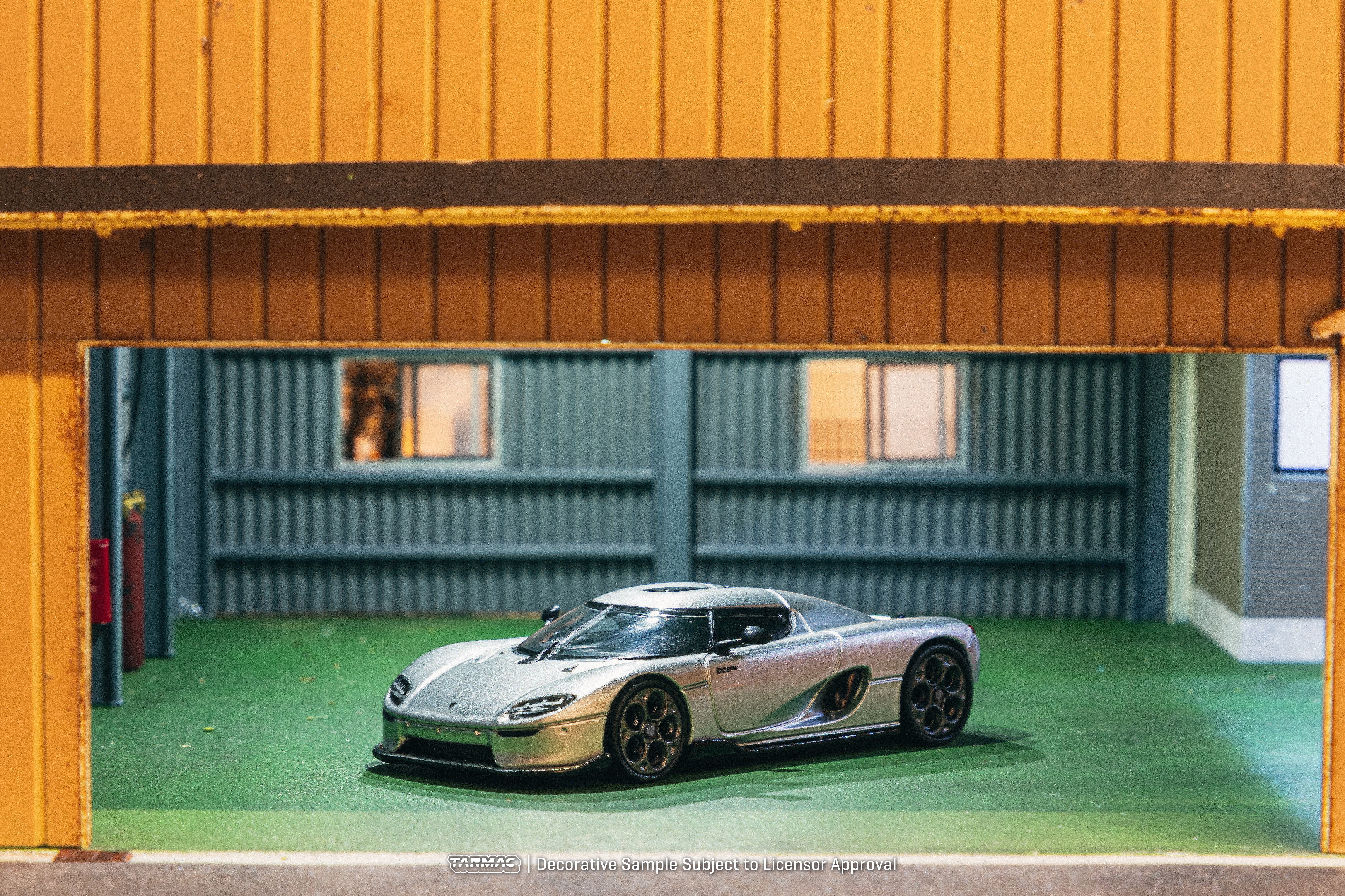 Tarmac Works 1/64 Scale Koenigsegg CC850 Diecast Model Car in Silver - Collectible Miniature Vehicle for Display & Racing Scenes