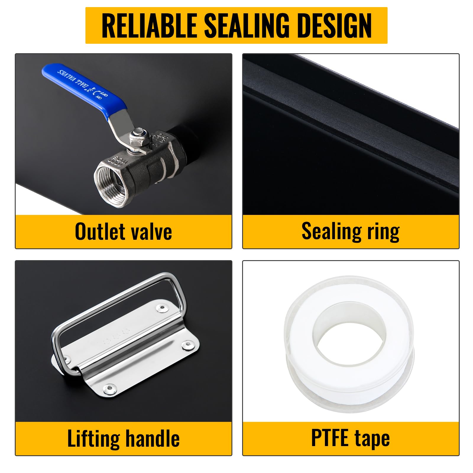 70Lbs Commercial Grease Trap - Carbon Steel Under Sink Oil Water Separator for Restaurant & Home Kitchen | Heavy-Duty Grease Interceptor with Side Water Inlet for Factory & Commercial Use | Perfect for Food Service, Cafeterias & High-Volume Cooking Areas