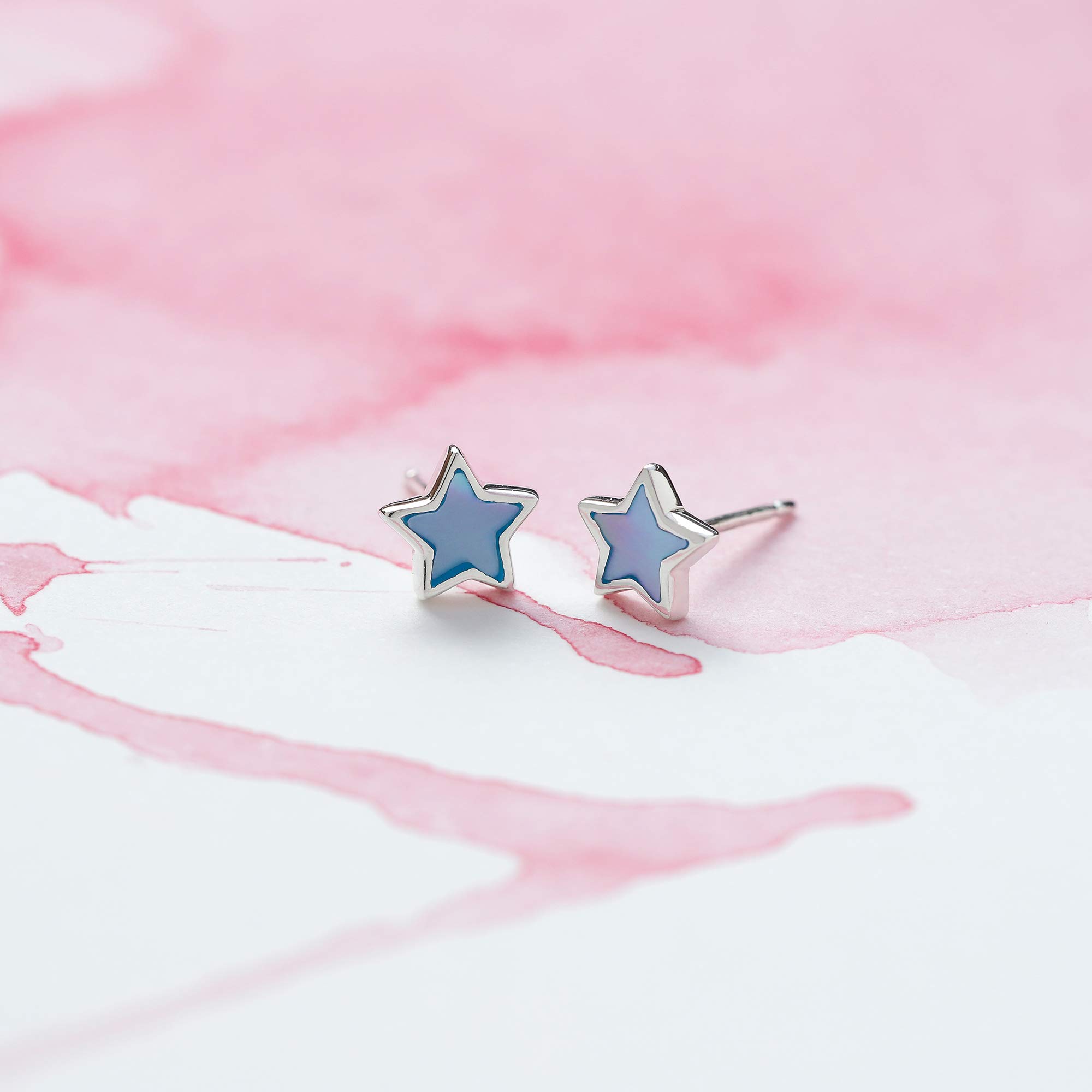 Boma Jewelry Sterling Silver Star Stud Earrings for Women - Dainty & Elegant Everyday Jewelry - Perfect for Gifts, Parties & Casual Wear
