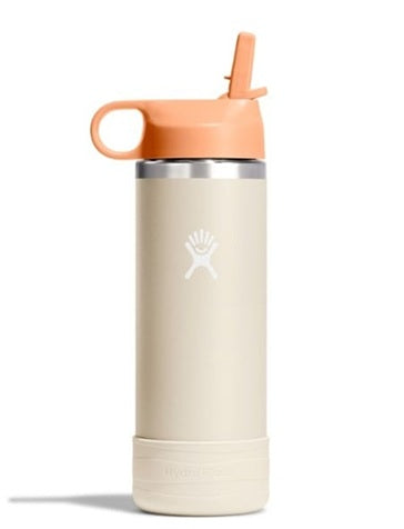 18 oz Kids Wide Mouth Straw Cap and Boot Bottle - Insulated Stainless Steel Water Bottle for School, Sports & Outdoor Activities - BPA Free, Leak Proof & Durable
