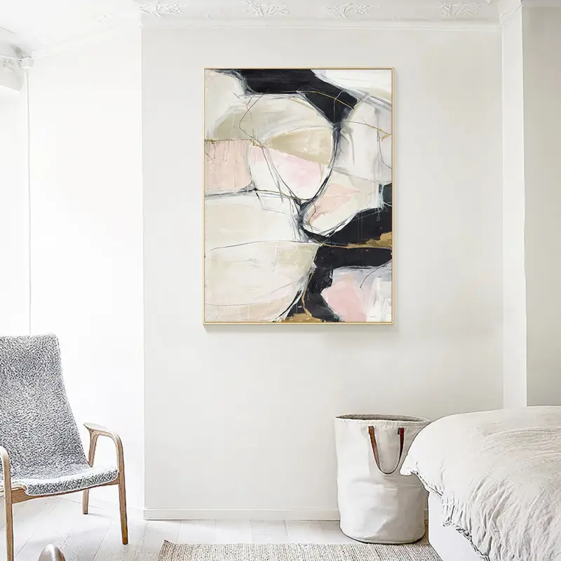 Abstract Painting #AB 005 - Modern Wall Art for Living Room, Bedroom & Office Decor | Handmade Canvas Artwork