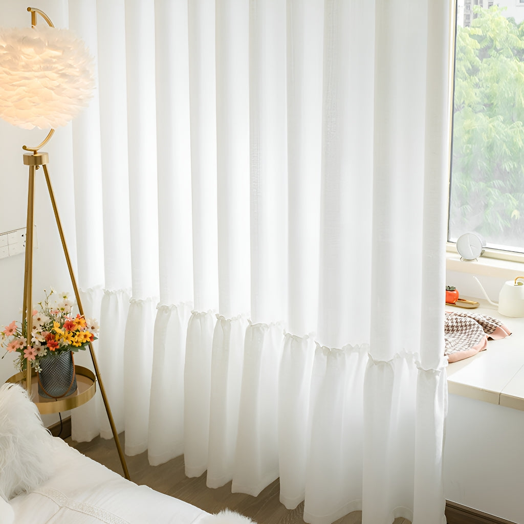 Kailyn Airy Gauze Grommet Light Filtering Curtains - Custom Window Treatments for Living Room, Bedroom & Nursery - Soft Sheer Drapes for Privacy & Natural Light Control