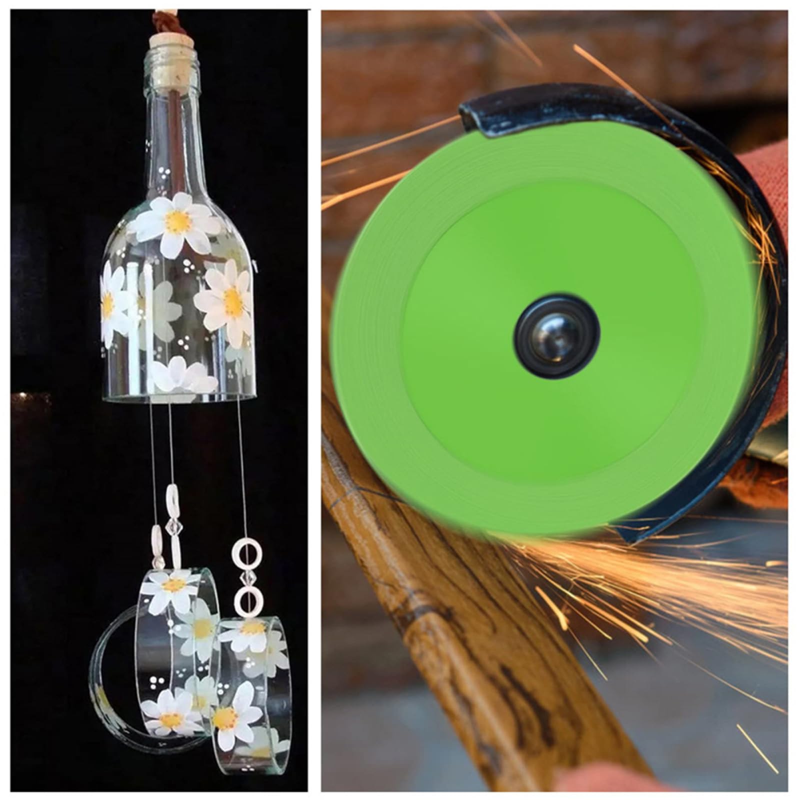 115/125mm Diamond Glass Cutting Disc - Marble, Ceramic Tile, Jade Polishing & Cutting Blade for Angle Grinder - High Precision & Durable Grinder Tool for DIY, Construction & Stone Work