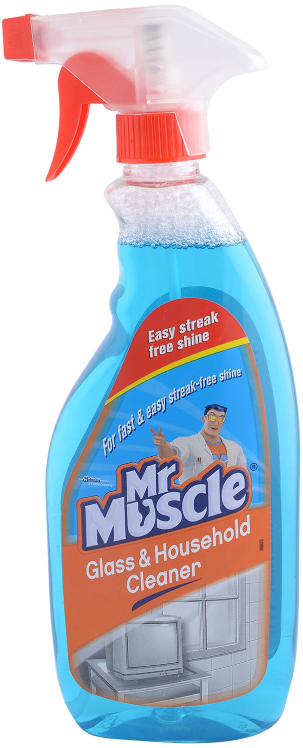 Mr Muscle Glass and Household Cleaner - 500ml Bottle | Streak-Free Cleaning for Windows, Mirrors & Surfaces | Perfect for Homes, Offices & Kitchens