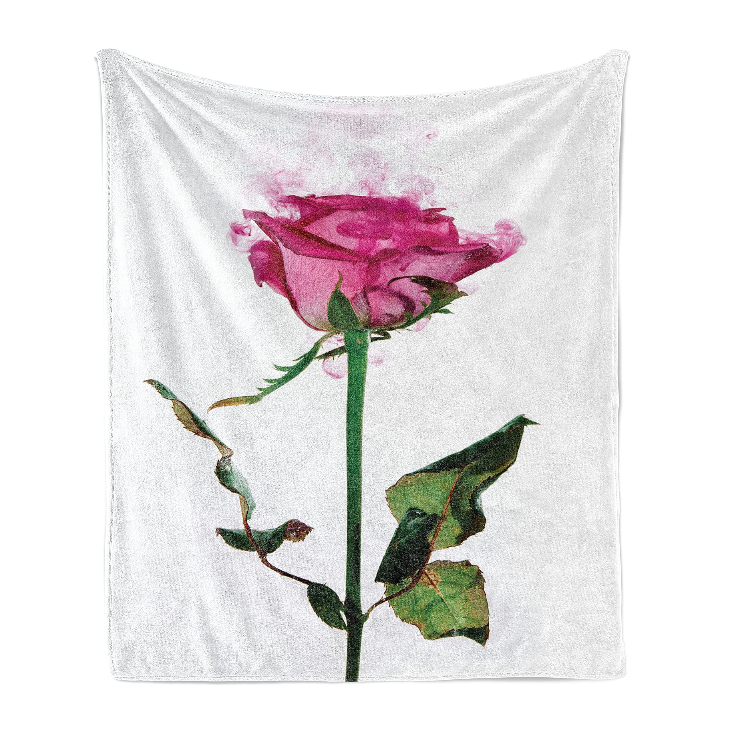 Ambesonne Vintage Rose Flannel Fleece Throw Blanket - 50