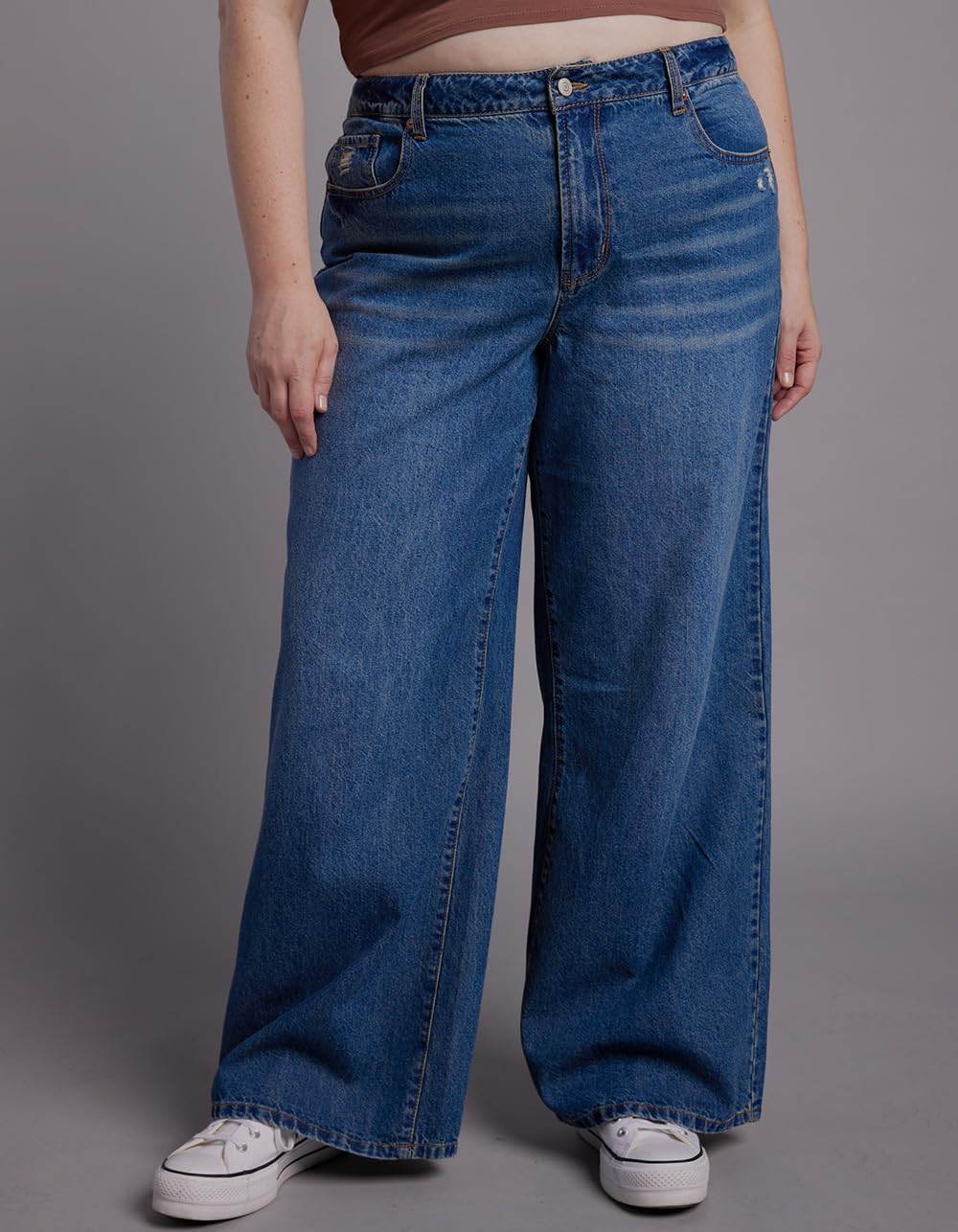 RSQ High Rise Wide Leg Jeans for Women - Stretchy Comfort Denim Pants with Belt Loops | Casual Chic, Office Wear & Weekend Outfits