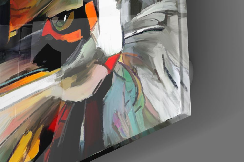 Abstract Cat Art Print - Modern Feline Wall Decor for Home & Office - Perfect for Living Room, Bedroom, or Gift Giving