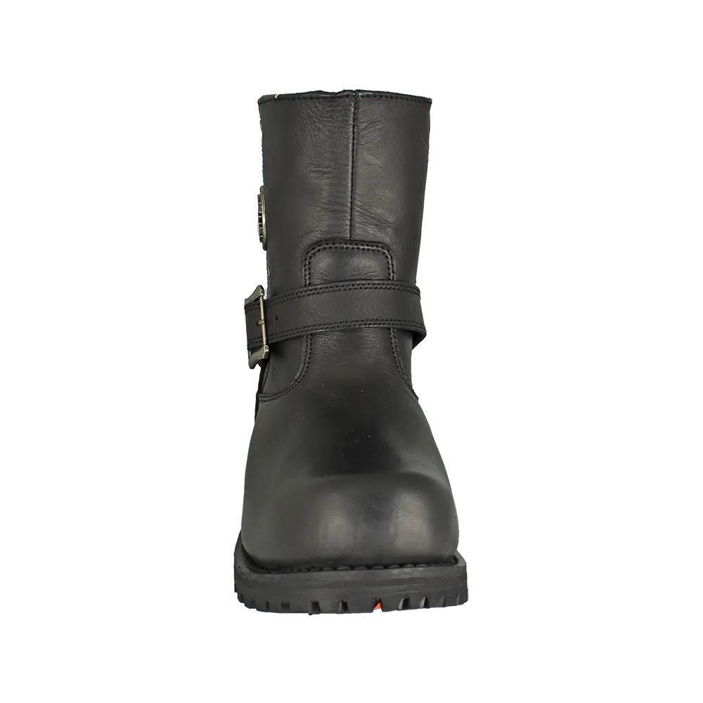Milwaukee Leather Men's 6 Side Zip Motorcycle Boots - Durable Biker Boots for Riding & Protection - Perfect for Harley, Cruiser & Touring Motorcycles
