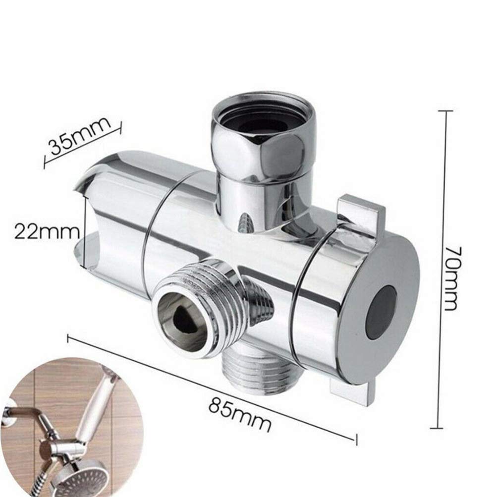 Hemoton Handheld Shower with Diverter Valve - 1pc Bathroom Shower Arm Bracket for Easy Switching Between Fixed and Handheld Showers - Perfect for Bathing Pets, Kids & Hair Washing
