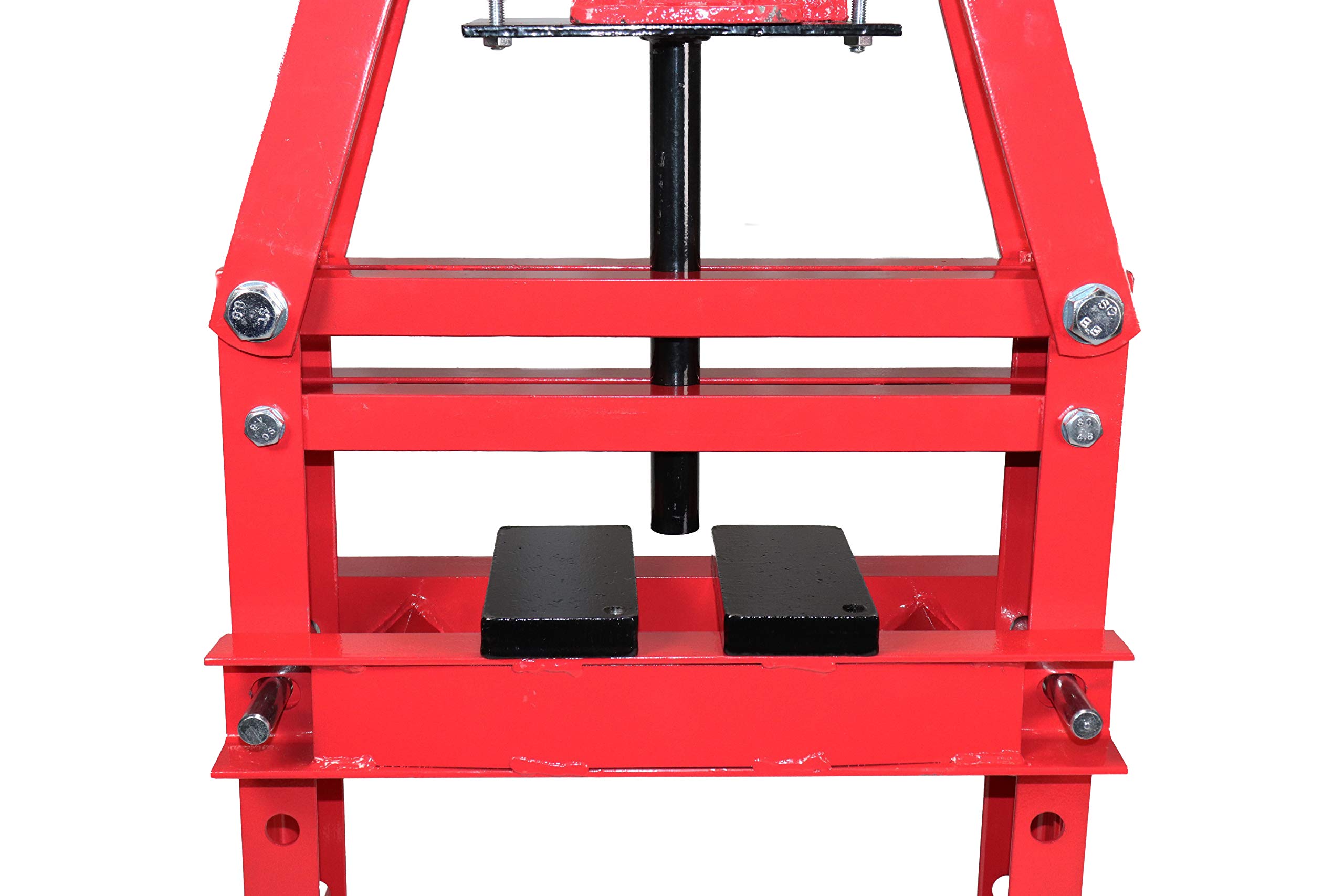 12-Ton Benchtop Hydraulic A-Frame Shop Press with Press Plates - Heavy Duty Metal Bending, Bearing Removal & Auto Repair Tool for Home Garage & Workshop Use