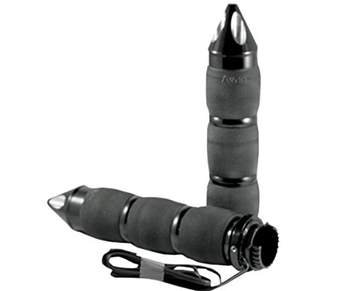 Avon Grips MT-IN-AIR-90ASH Air Cushioned Heated Motorcycle Grips - Black Anodized Aluminum for Cold Weather Riding & Comfort Control