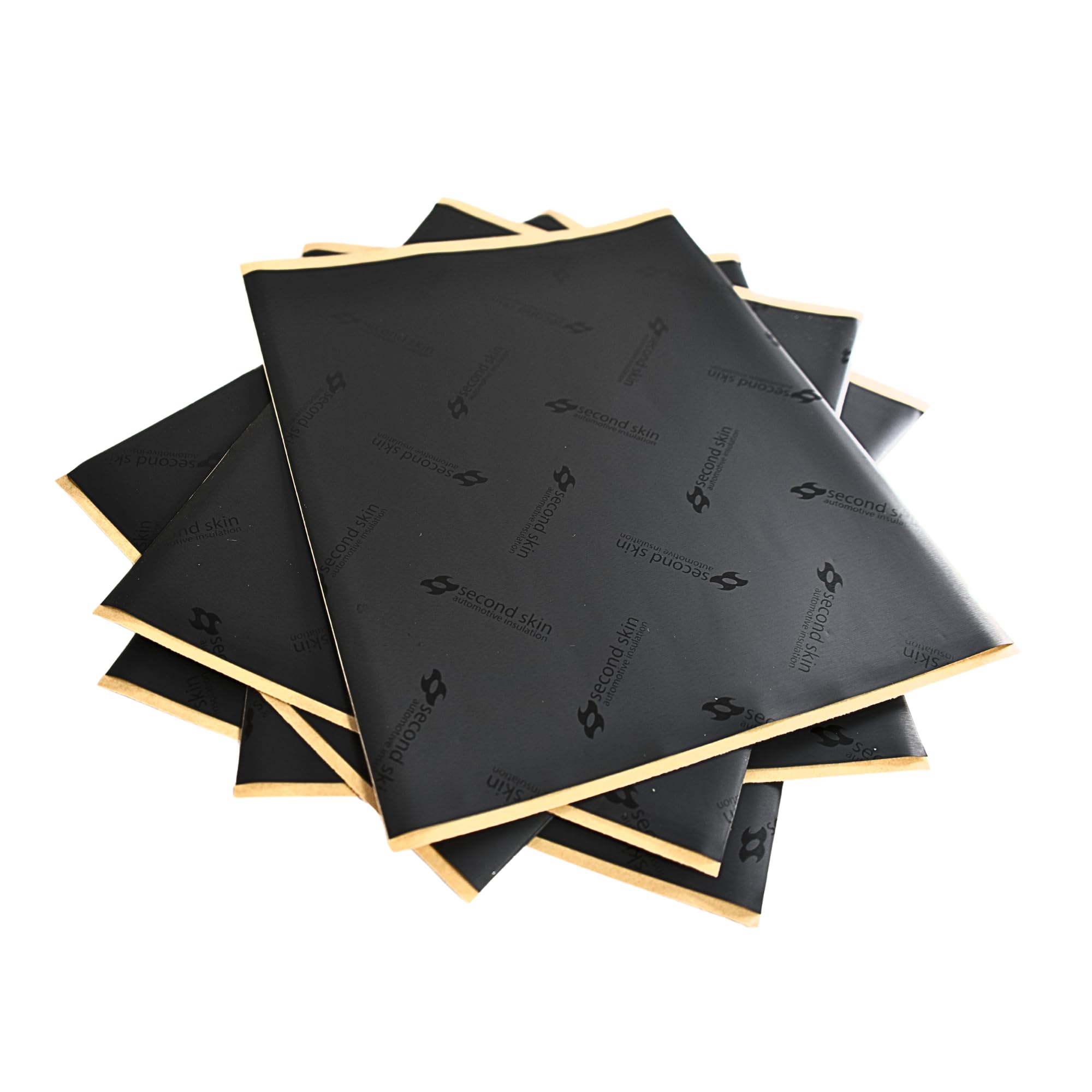 Second Skin Damplifier Pro Butyl Rubber Sound Deadening Mat (2mm Thick) - 12” x 10” CLD Tiles for Car Audio & Vehicle Noise Reduction (10 Sq Ft, 12 Tiles) - Made in USA | Perfect for Car Doors, Trunks & Floor Vibration Dampening
