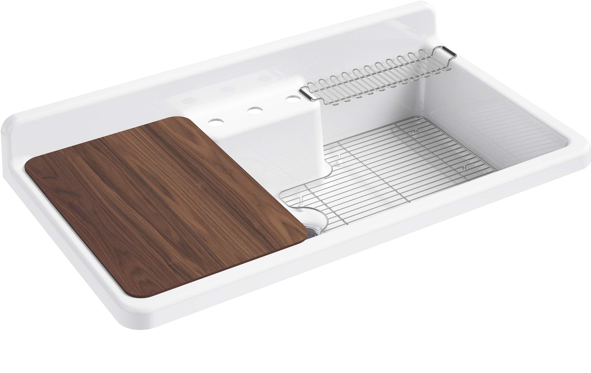 Premium KOHLER Farmstead Walnut Wood Cutting Board - Durable, Natural & Stylish for Kitchen, Charcuterie & Serving - Perfect for Home Chefs & Entertaining